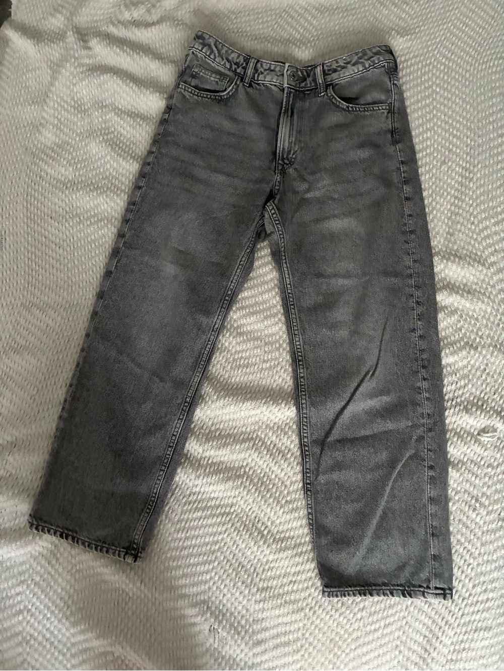 H&M Kids Grey Straight-Leg Jeans